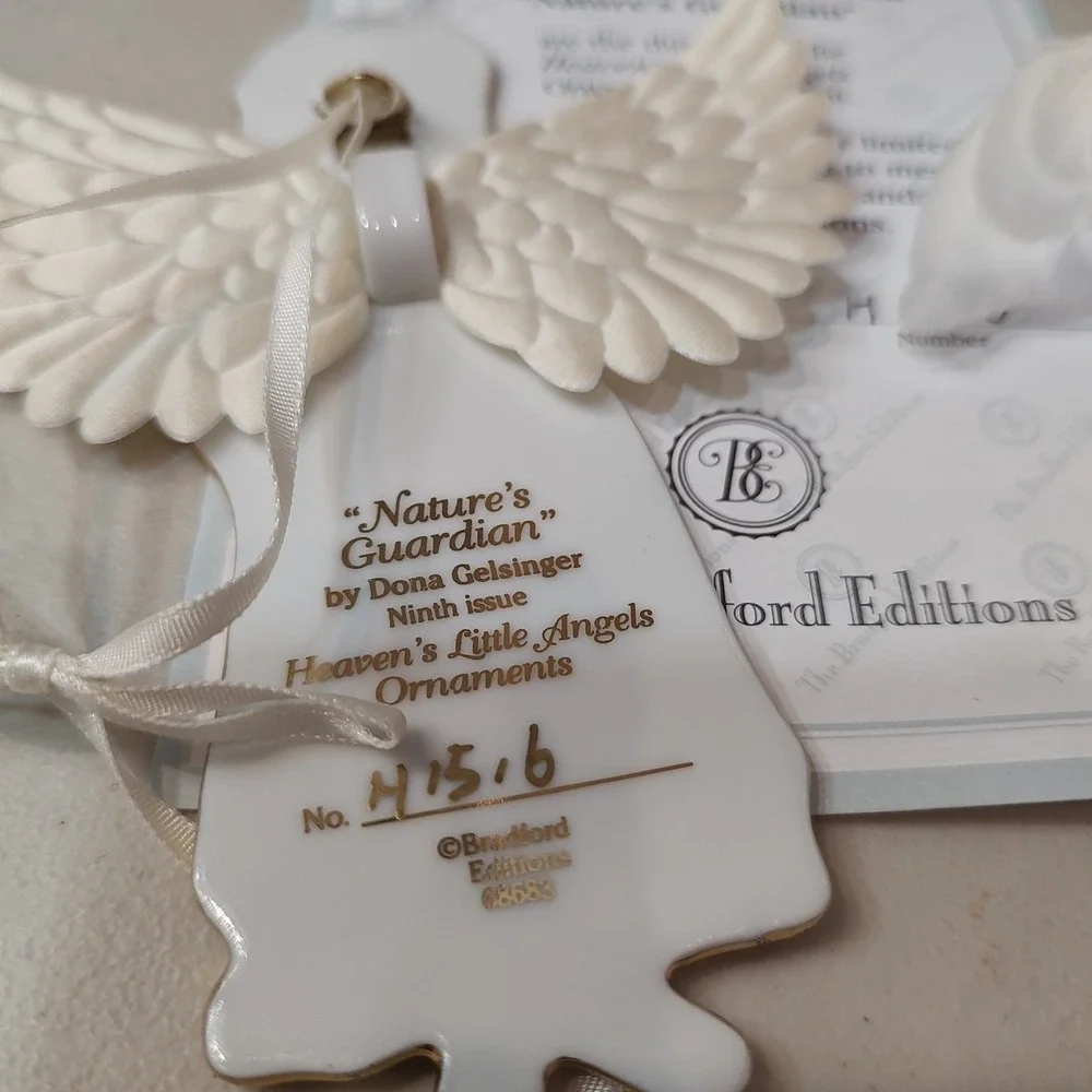 Bradford Edition Heaven's Little Angels 7‎ Ornaments Certificate Of Authenticity